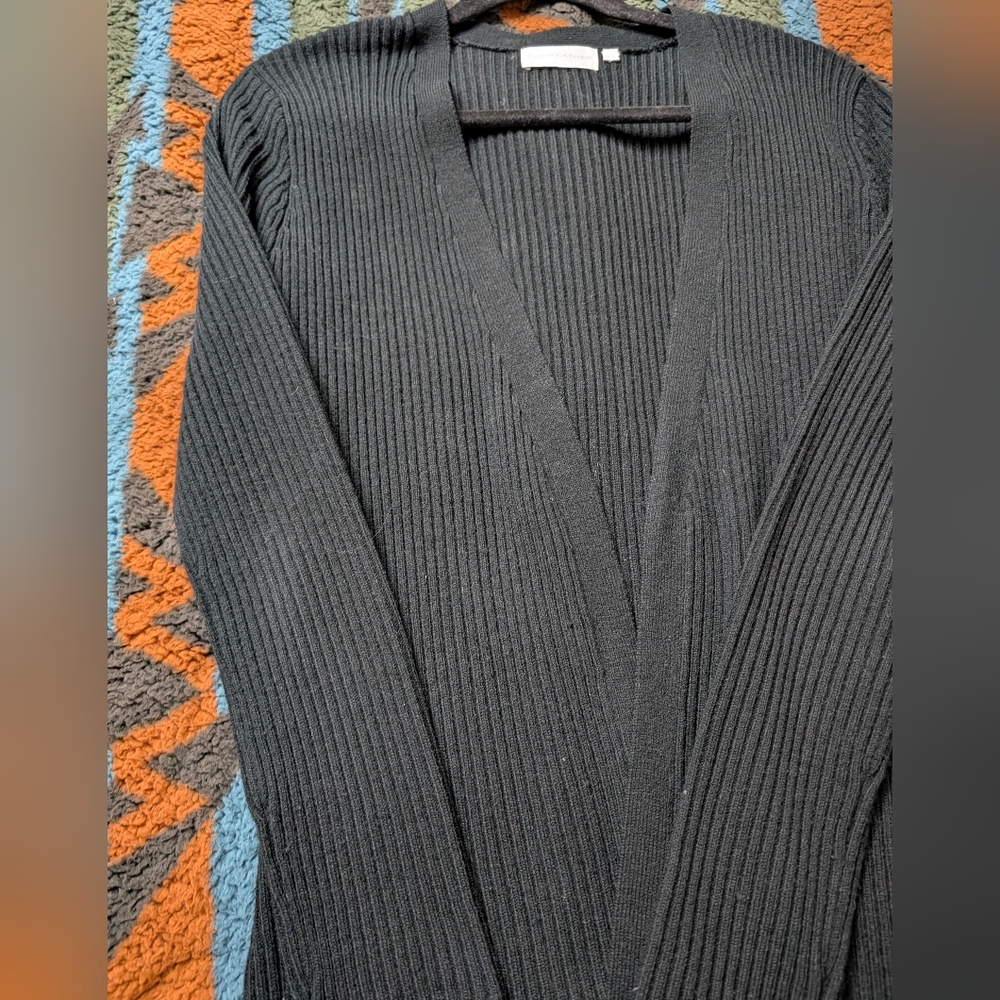 Women's Black Ribbed Sweater